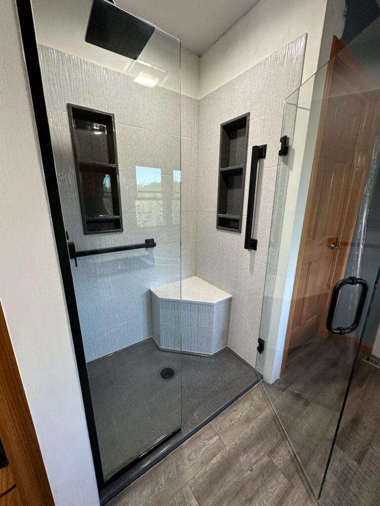 walk-in shower top
